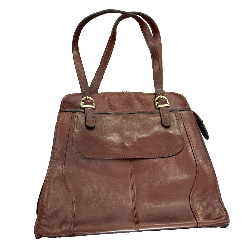 Charisma Vintage Brown Leather Handbag Tote, Dual Straps, New or Barely Used